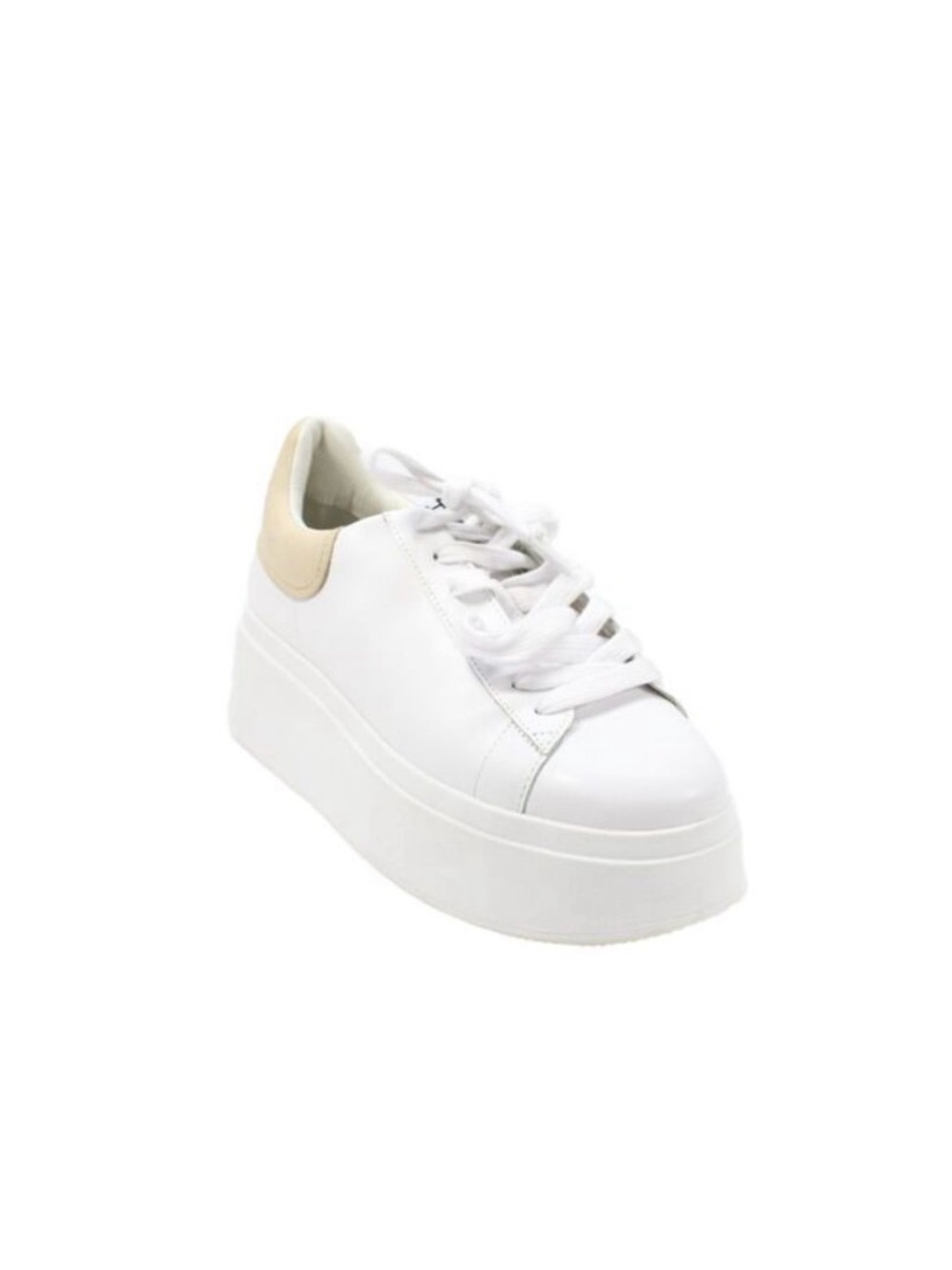 Ash Womens Leather Low Top Platform Sneakers White Size 38 8